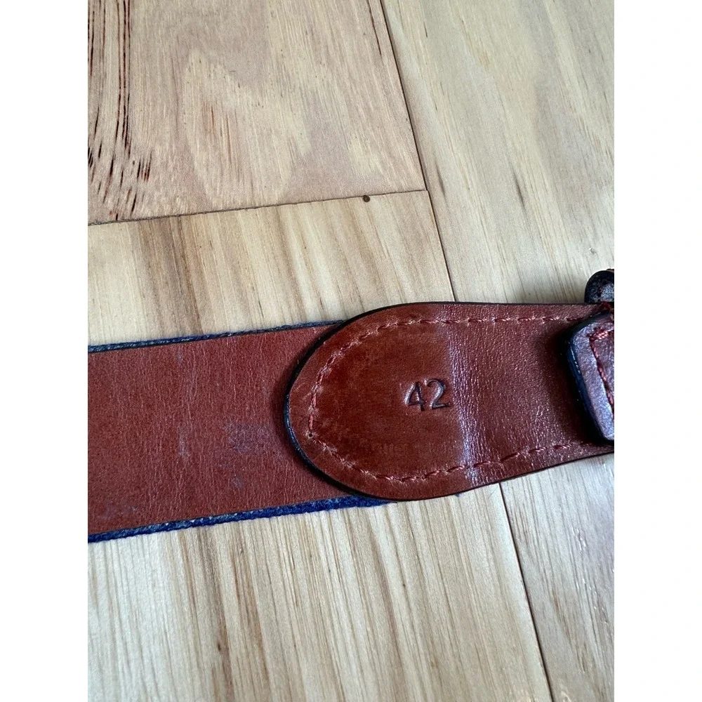 Smathers & Branson Needlepoint Belt Size 42 Elephant and Martini Cocktail Print